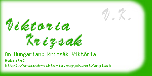 viktoria krizsak business card